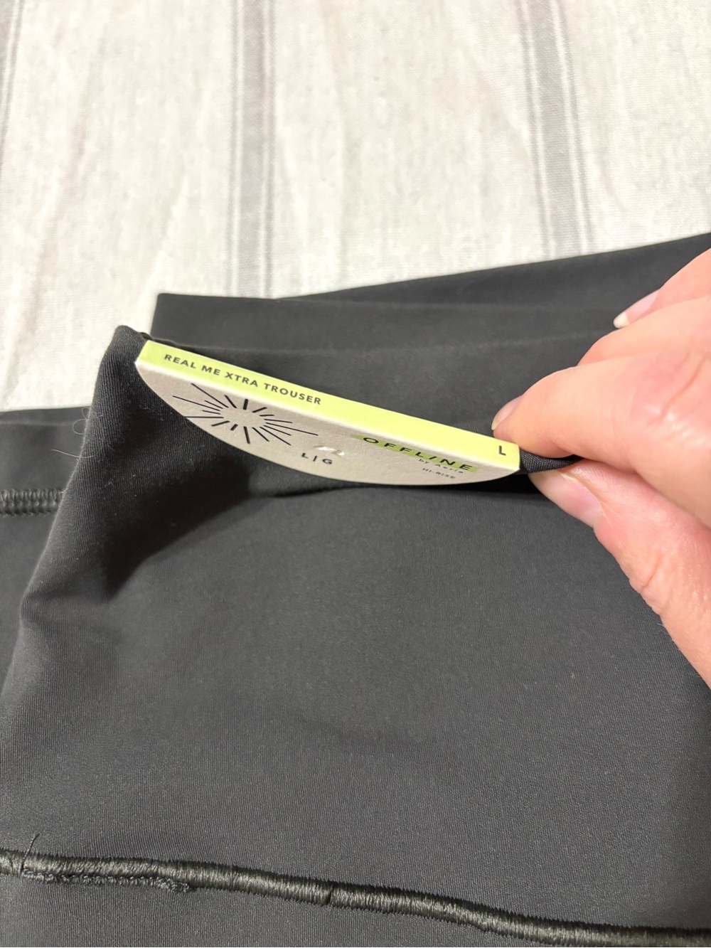 Aerie OFFLINE Real Me Xtra Trousers Smoked Gray Large NWT - Picture 6 of 6